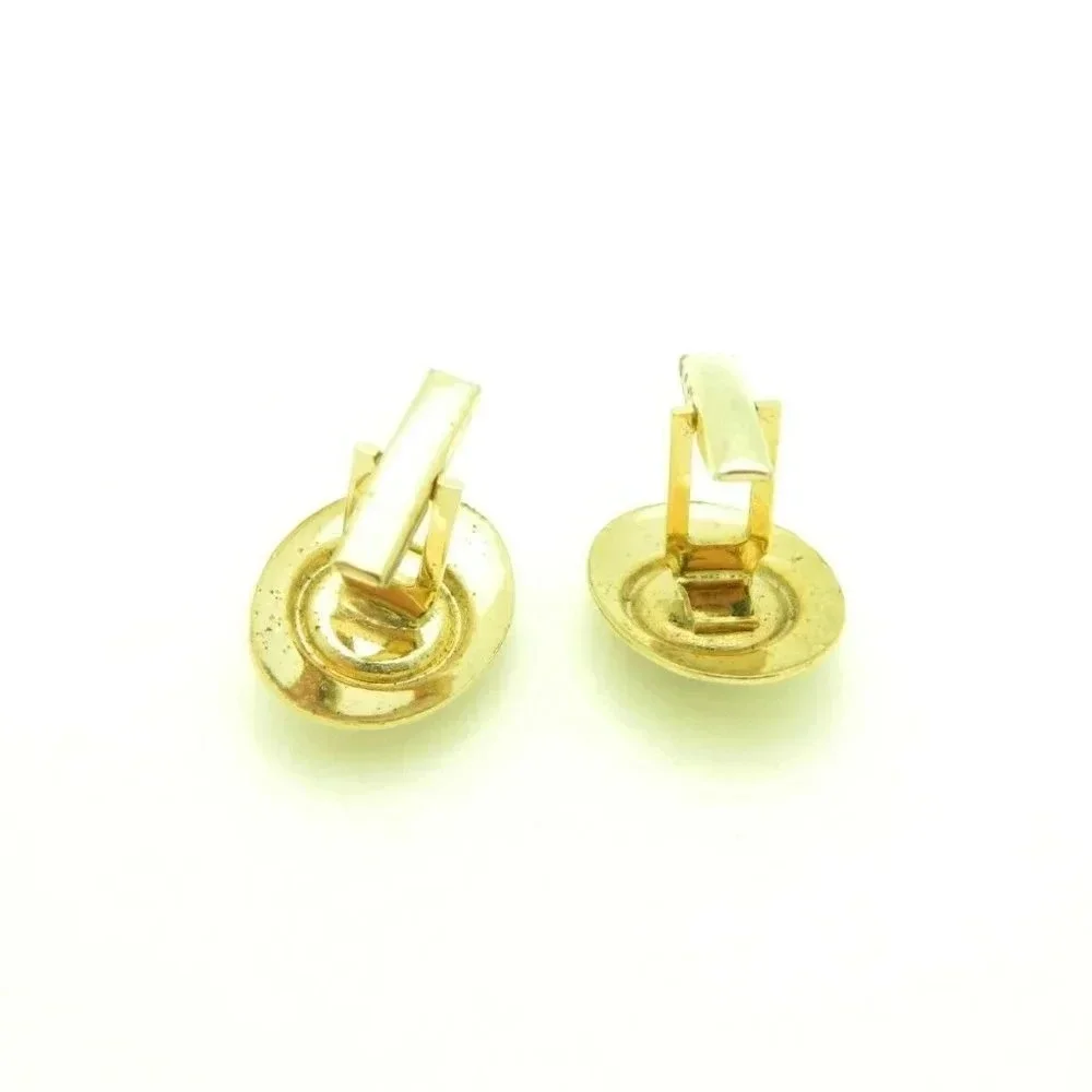 Swank Green Jade Chip Cluster Gold Tone Cufflinks